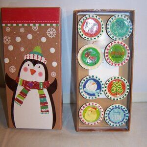 Set of 8 Boxed Handmade Holiday Magnets NWOT